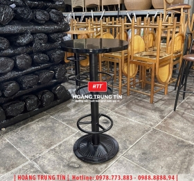 Bàn bar chân mâm mặt gỗ HTT-01