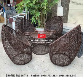 Sofa đan nhựa giả mây HTT083