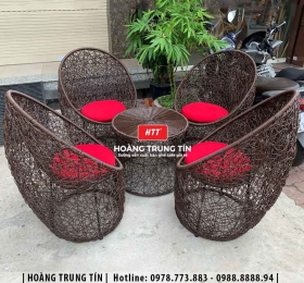 Sofa đan nhựa giả mây HTT11