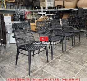 Ghế cafe đan nhựa giả mây HTT106