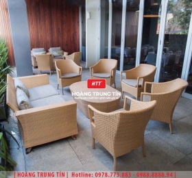 Sofa đan nhựa giả mây HTT31