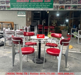 Bàn ghế cafe sắt nệm HTT057