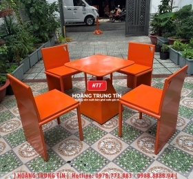 Bàn ghế sắt cafe ngoài trời HTT28
