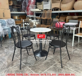Bàn ghế sắt cafe ngoài trời HTT30