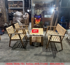 Bàn ghế sofa cafe gỗ cao cấp HTT-01