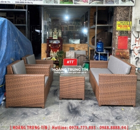 Sofa đan nhựa giả mây HTT097