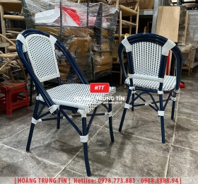 Ghế cafe đan nhựa giả mây HTT128