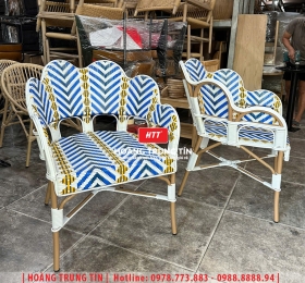 Ghế cafe đan nhựa giả mây HTT130