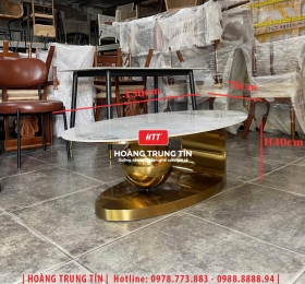 Bàn sofa chân sắt mặt đá HTT03