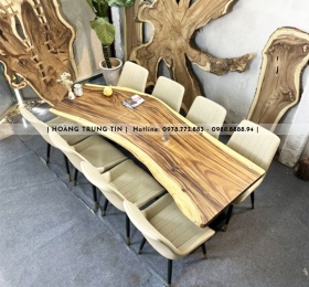 Bộ bàn ghế gỗ me tây cao cấp