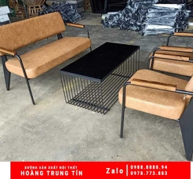 Bộ bàn ghế sofa sắt nệm HTT-06
