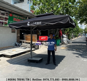 Dù cafe lệch tâm vuông 3m HTT01