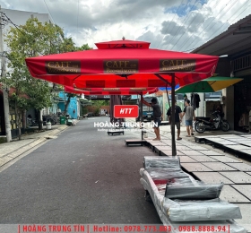 Dù cafe che nắng lệch tâm vuông 3m HTT-03
