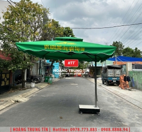 Dù cafe che nắng lệch tâm vuông 3m HTT-05