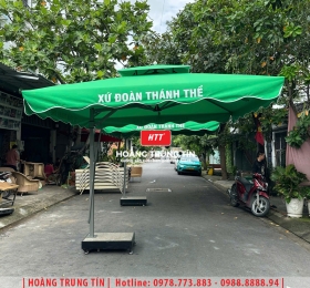 Dù cafe che nắng lệch tâm vuông 3m HTT-06