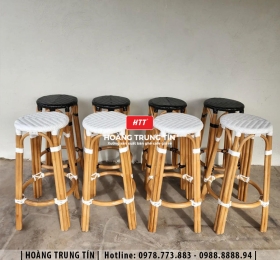 Ghế bar đan nhựa giả mây HTT006