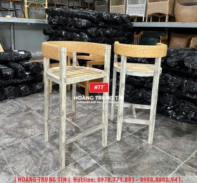 Ghế bar đan nhựa giả mây HTT011