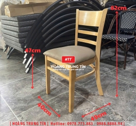 Ghế cafe cabin gỗ nệm HTT01