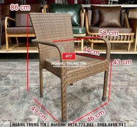 Ghế nhựa giả mây ngoài trời HTT03