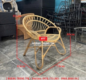 Ghế cafe đan nhựa giả mây HTT107
