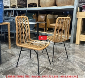 Ghế cafe đan nhựa giả mây HTT111