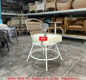 Ghế cafe đan nhựa giả mây HTT113