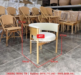 Ghế cafe gỗ nệm cao cấp HTT51