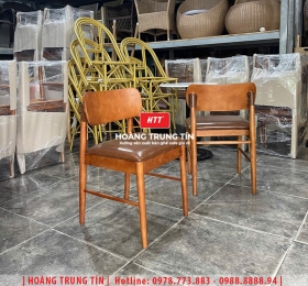 Ghế cafe gỗ nệm cao cấp HTT52