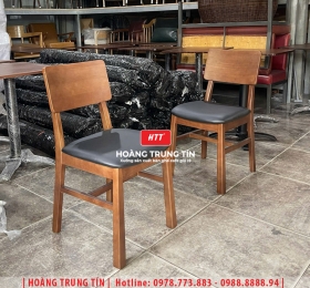 Ghế cafe gỗ nệm cao cấp HTT58