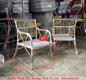 Ghế cafe đan nhựa giả mây HTT115