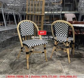 Ghế cafe đan nhựa giả mây HTT116