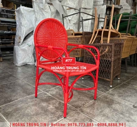 Ghế cafe đan nhựa giả mây HTT121