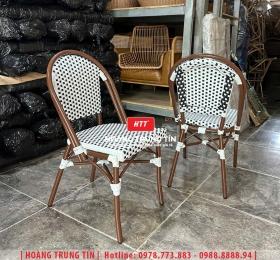 Ghế cafe đan nhựa giả mây HTT122