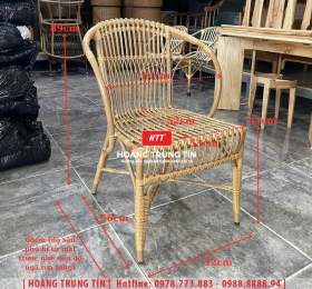 Ghế cafe đan nhựa giả mây HTT124