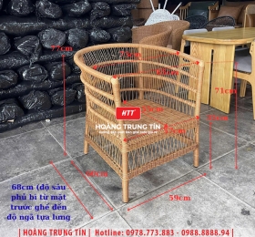 Ghế cafe đan nhựa giả mây HTT125