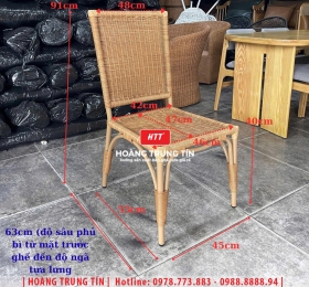 Ghế cafe đan nhựa giả mây HTT126