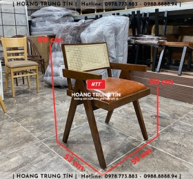 Bàn ghế cafe gỗ nệm HTT016