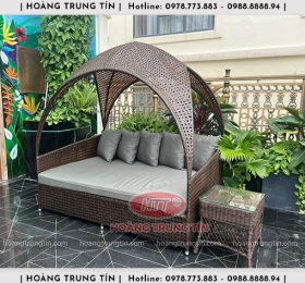 Ghế trang trí mái vòm đan nhựa giả mây HTT002