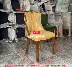 Ghế ăn nhà hàng gỗ nệm cao cấp HTT02