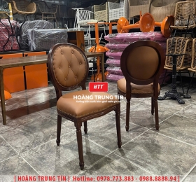 Ghế ăn nhà hàng gỗ nệm cao cấp HTT04