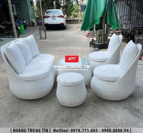 Sofa đan nhựa giả mây HTT22