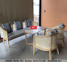 Sofa gỗ nệm cao cấp HTT06