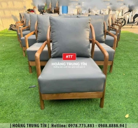 Sofa đơn cafe gỗ nệm cao cấp HTT03