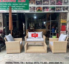 Sofa đan nhựa giả mây HTT28