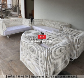 Sofa đan nhựa giả mây HTT077