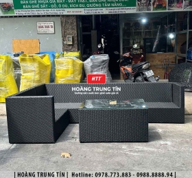 Sofa đan nhựa giả mây HTT25