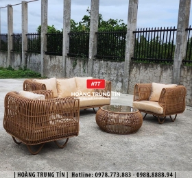 Sofa đan nhựa giả mây HTT078