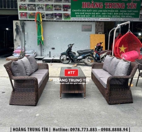 Sofa đan nhựa giả mây HTT27