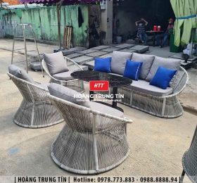 Sofa đan nhựa giả mây HTT082