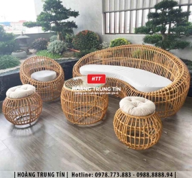 Sofa đan nhựa giả mây HTT26